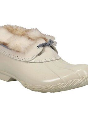 New - Sperry - Saltwater 1-Eye Duck Boots - Womens Sz 9 - Off-White